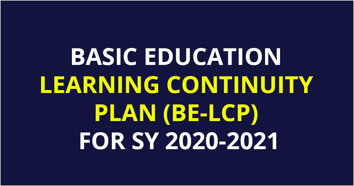 Continuity Of Operations Plan For Universities Template