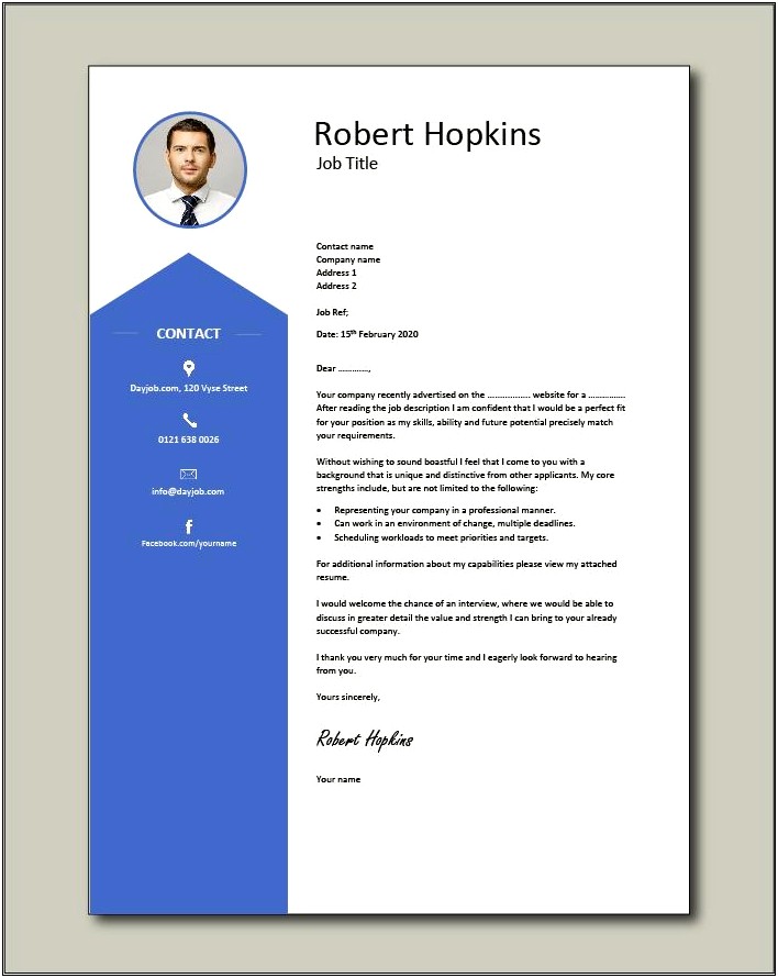 Copy And Paste Cover Letter Template