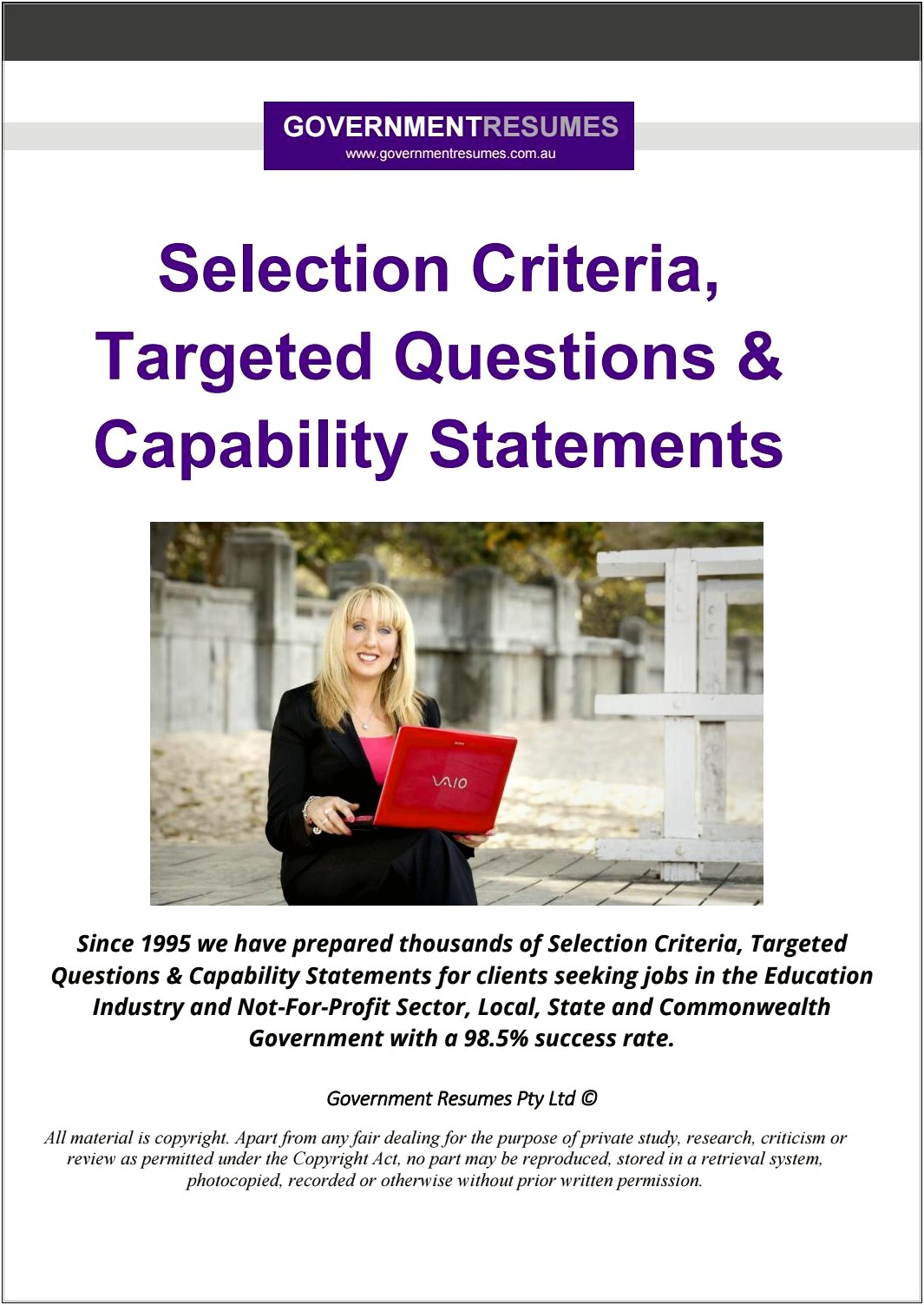 Cover Letter Addressing Key Selection Criteria Template