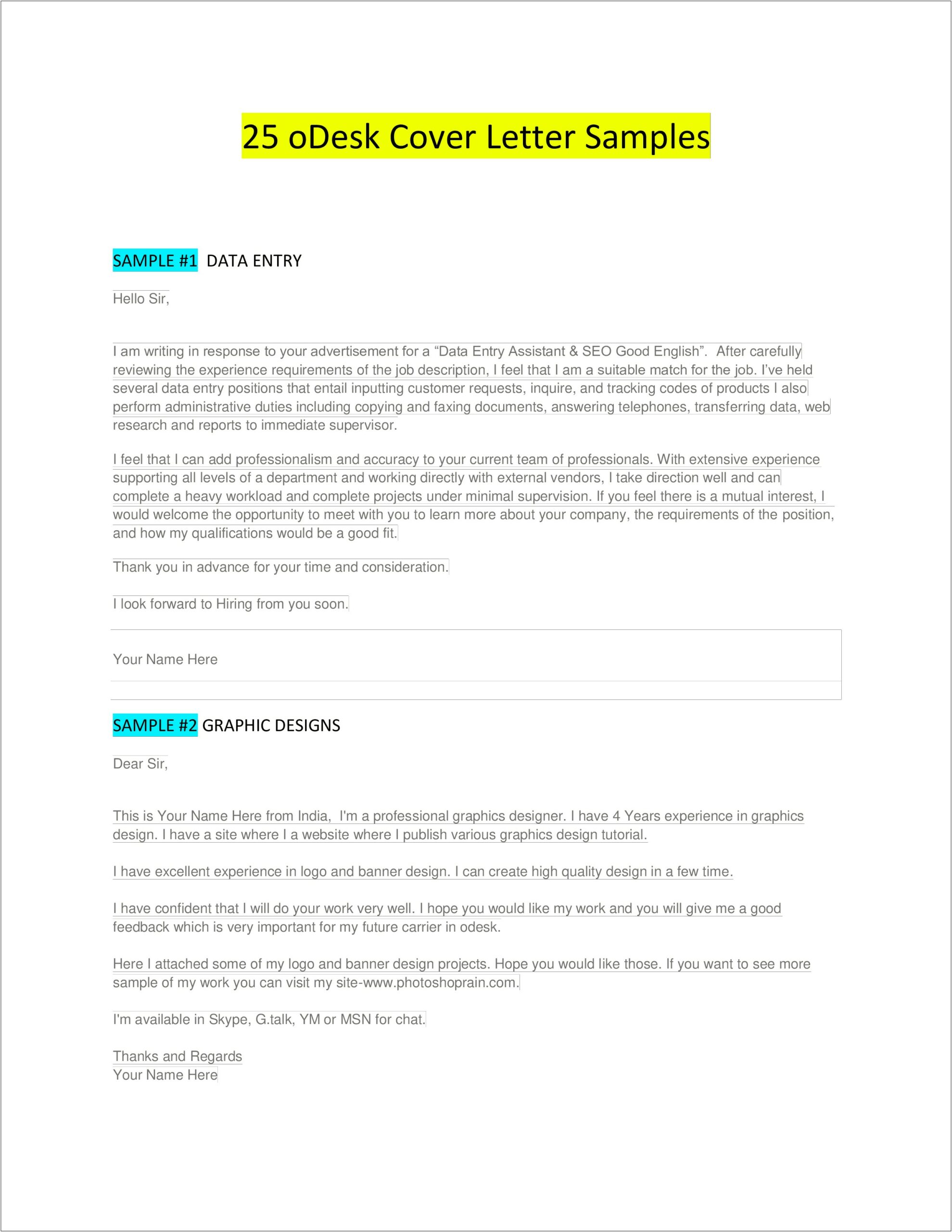 Cover Letter For Graphic Designer Template