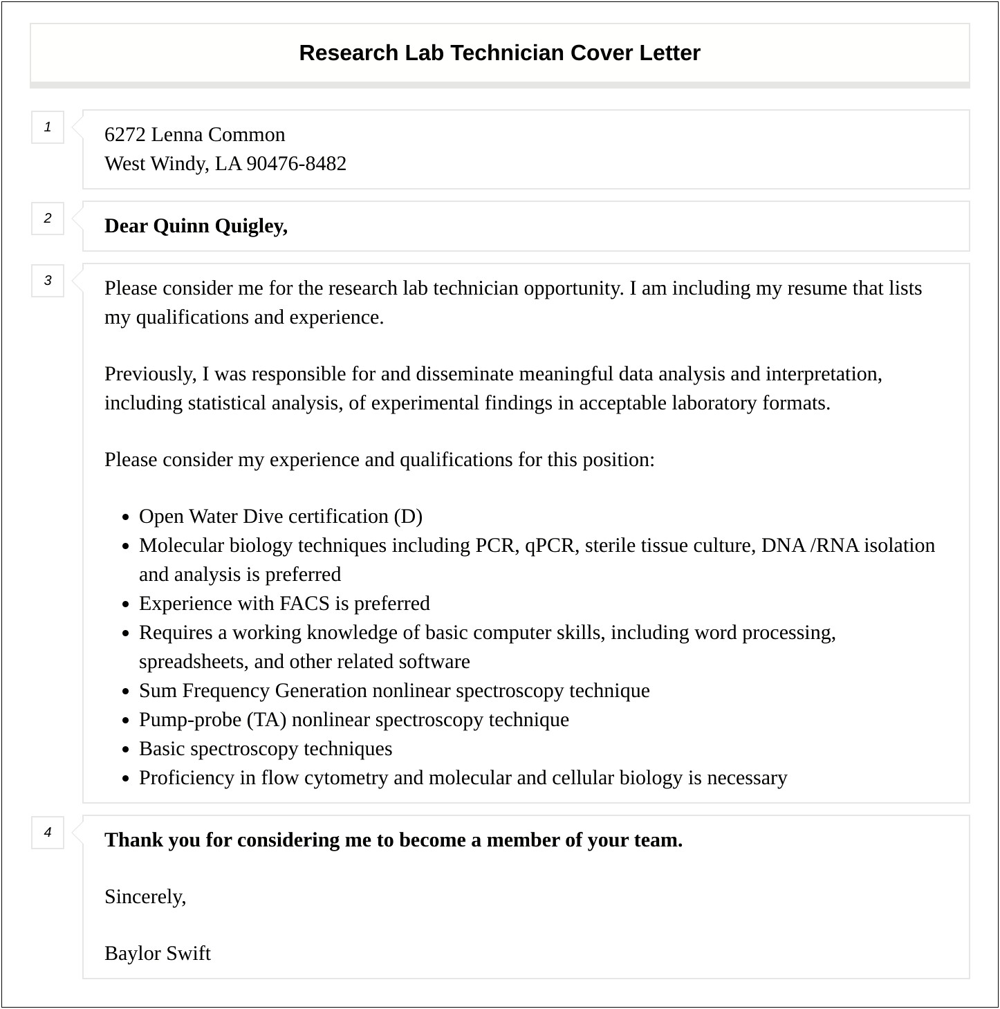 Cover Letter Template Biological Field Technician