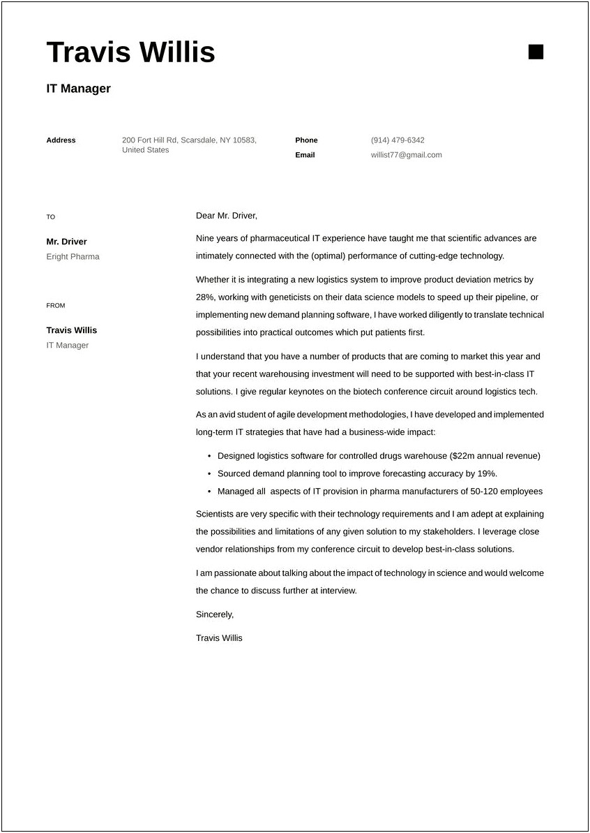 Cover Letter Template Focus On Employer