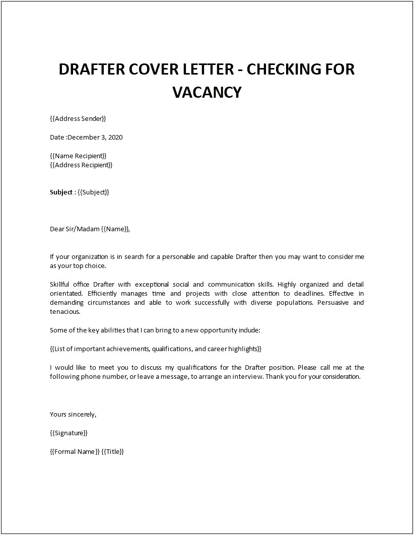 Cover Letter Template For Admin Job