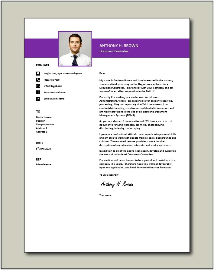 Cover Letter Template For An Oil Company