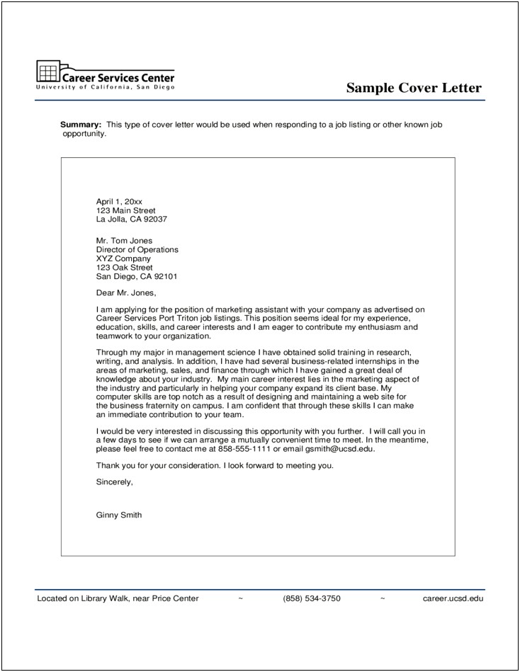 Cover Letter Template For Data Scientist