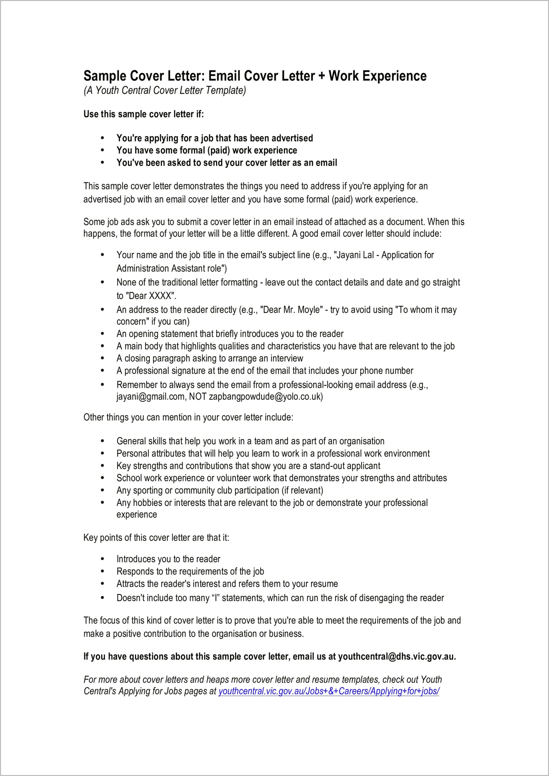 Cover Letter Template For Federal Job