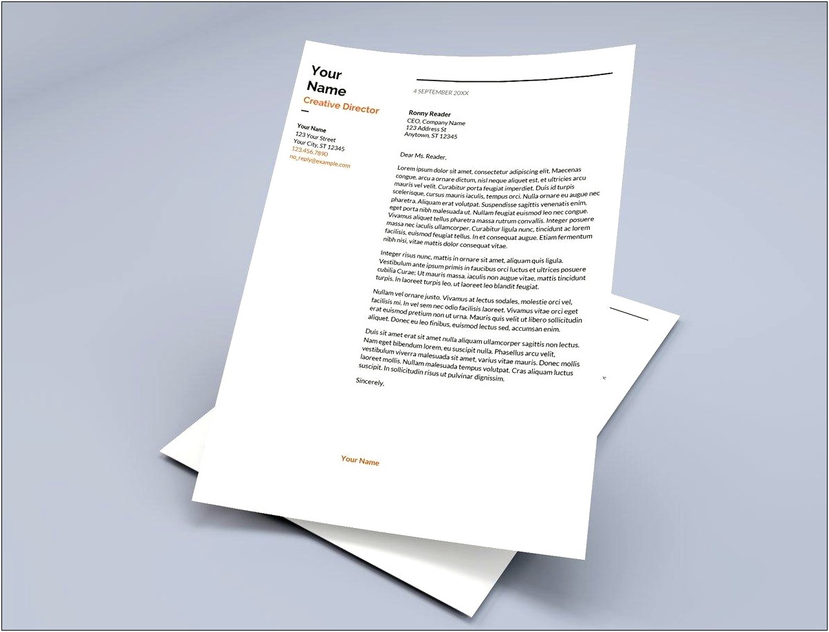 Cover Letter Template For Google Drive