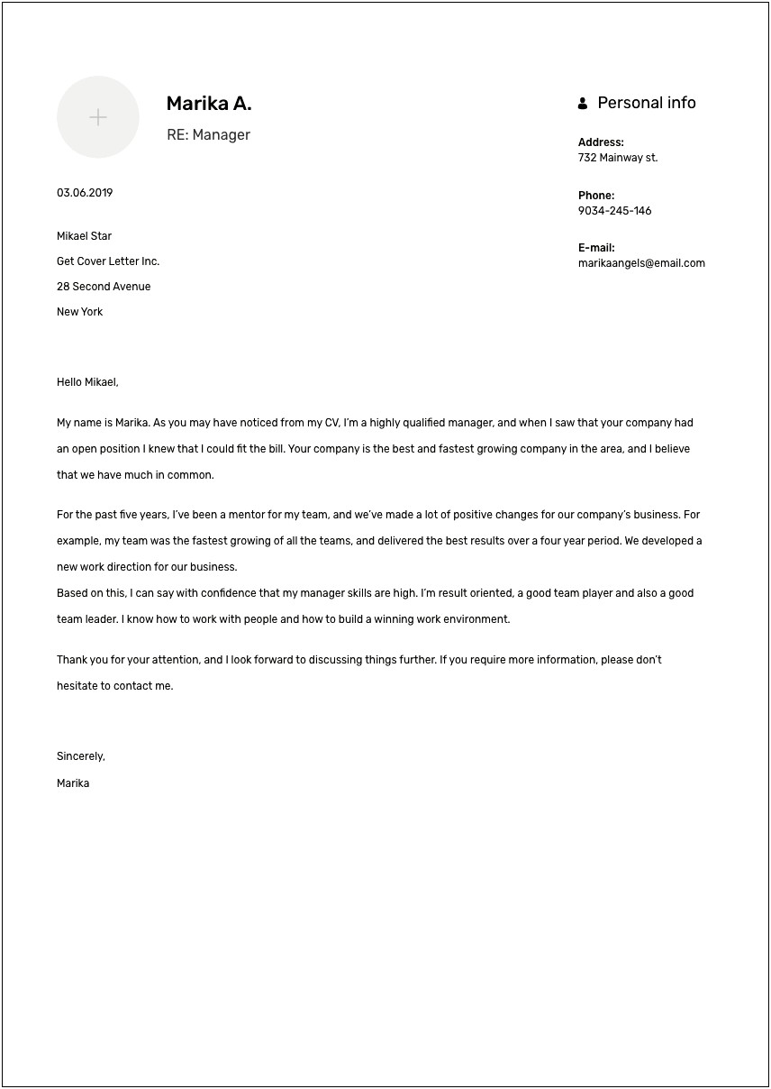 Cover Letter Template For Hr Assistant