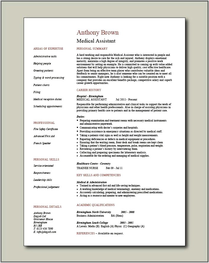 Cover Letter Template For Medical Assistance