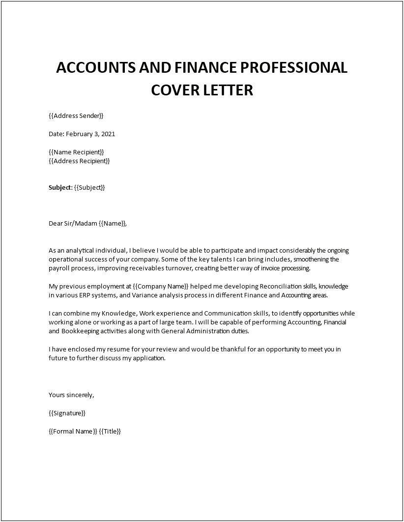 Cover Letter Template For Payroll Administrator