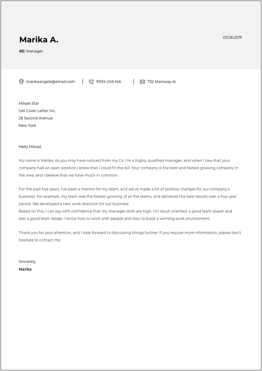 Cover Letter Template For School Administrator