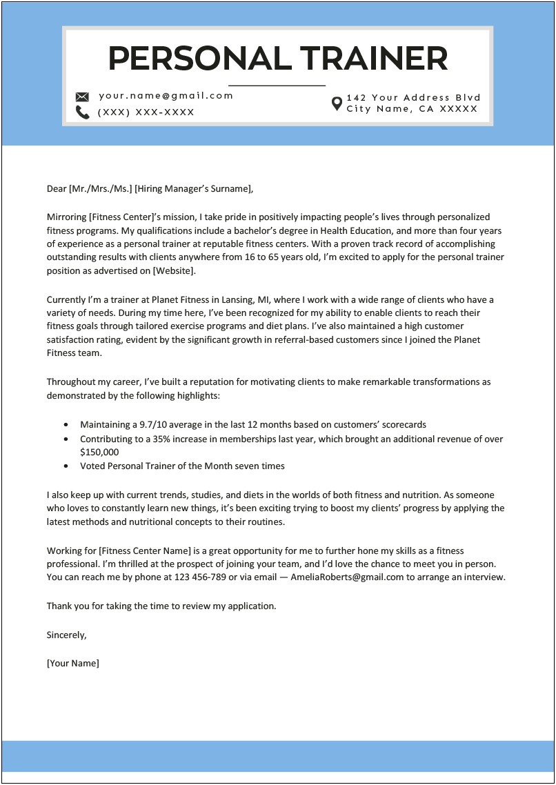 Cover Letter Template For Sports Medicine