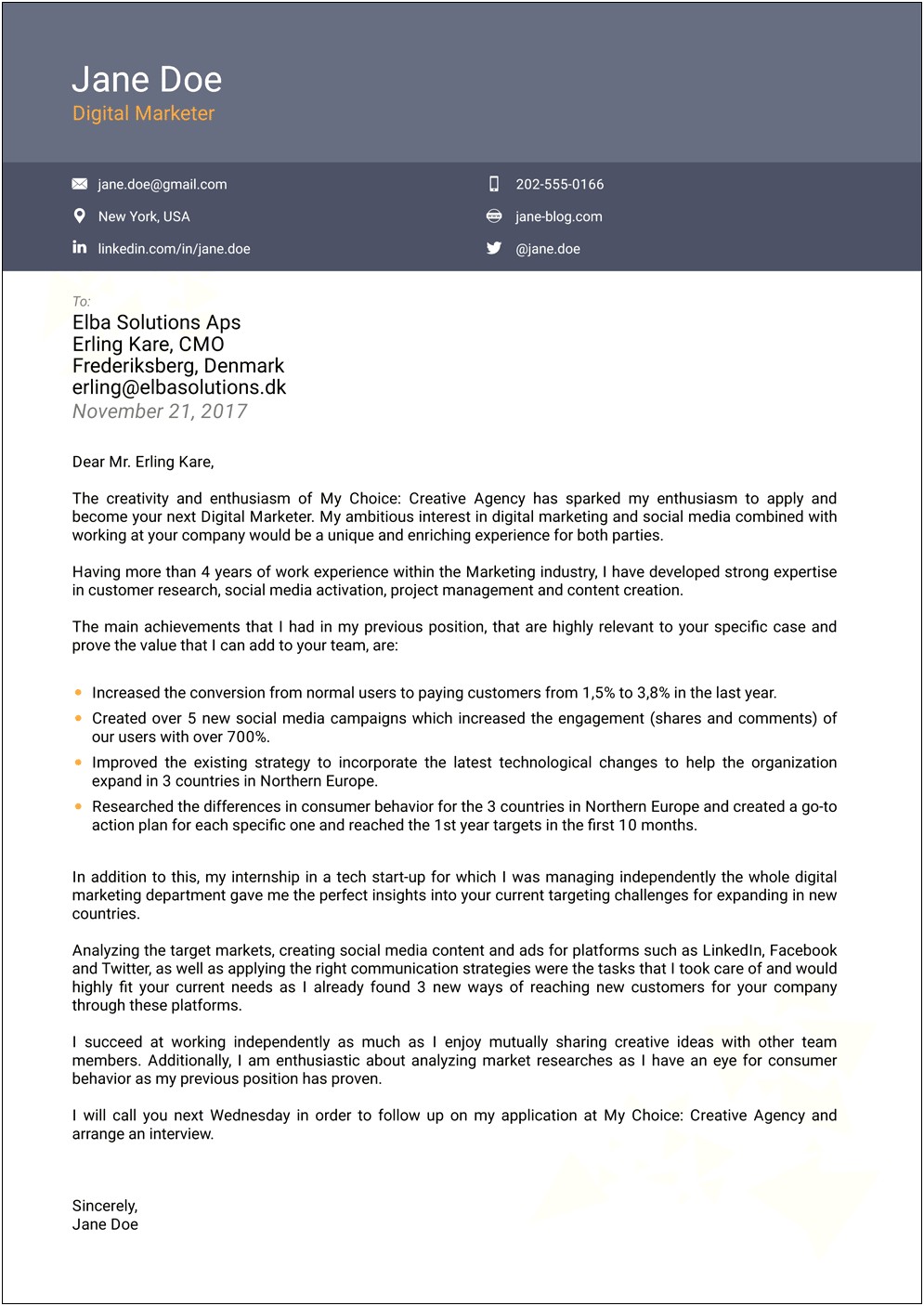 Cover Letter Template Social Work Template