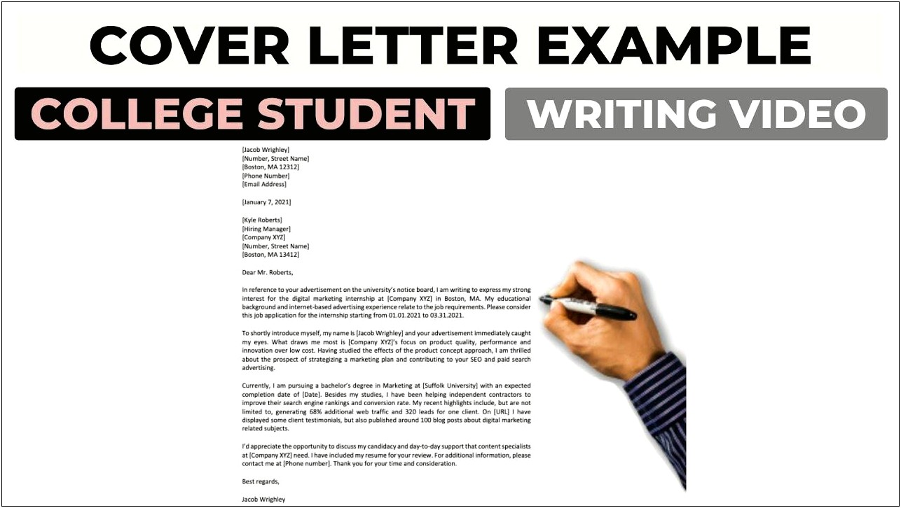 Cover Letter Template University Job Application