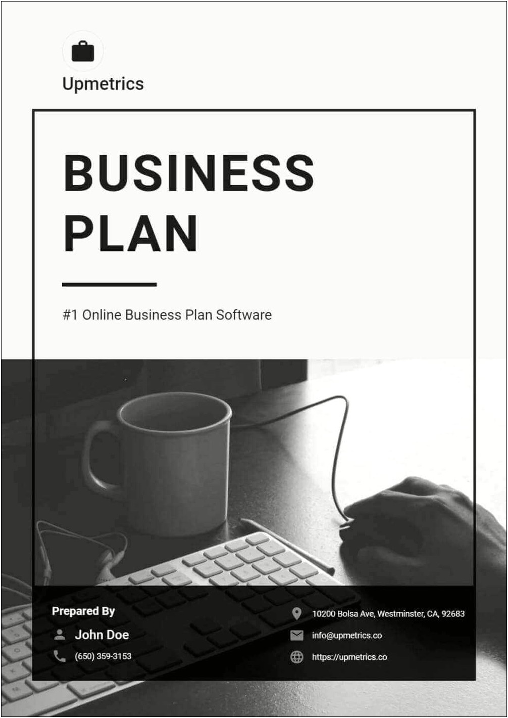 Cover Sheet Template For Business Plan