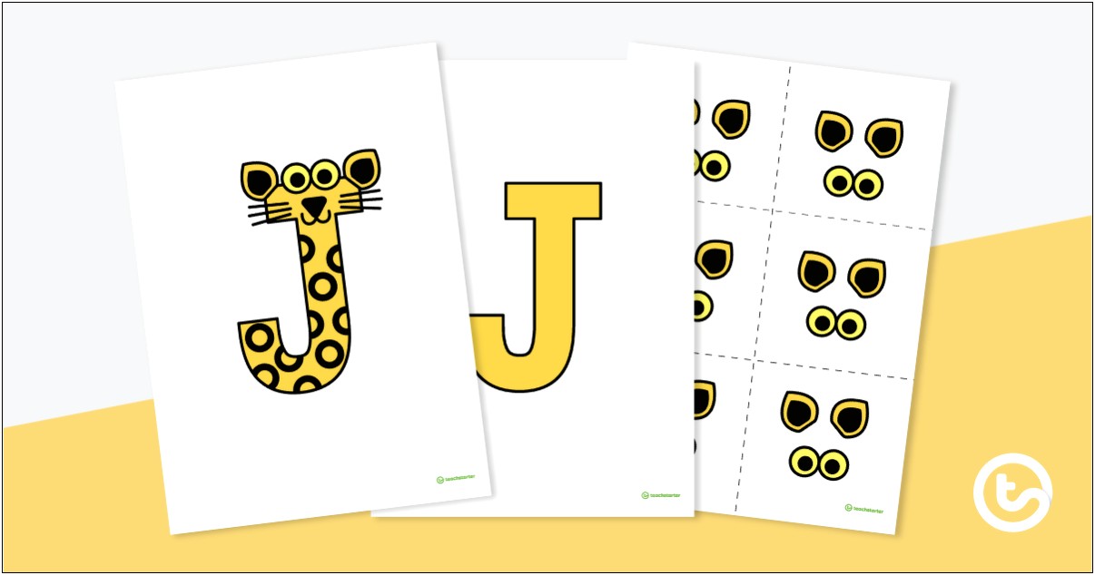 Craft Letter J For Jaguar Template