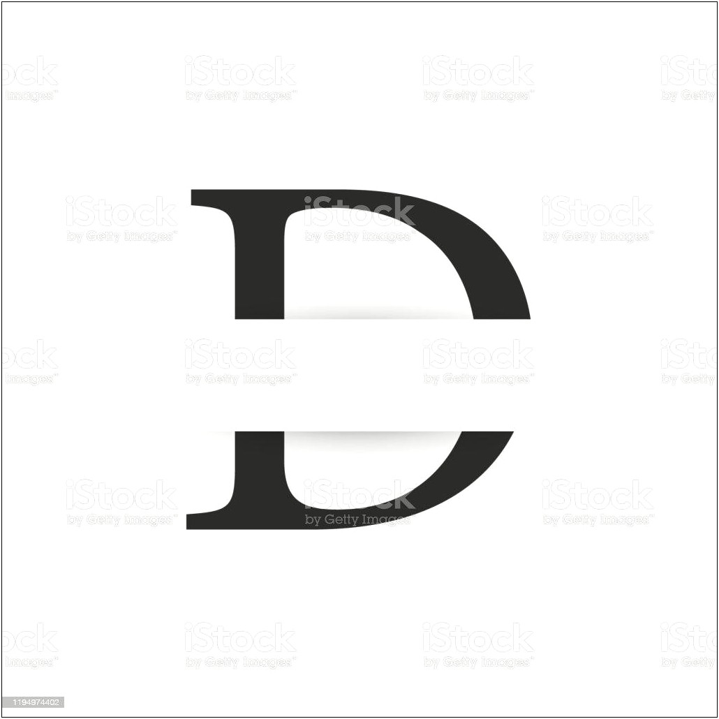 Crayon Monogram Letter Template Letter D