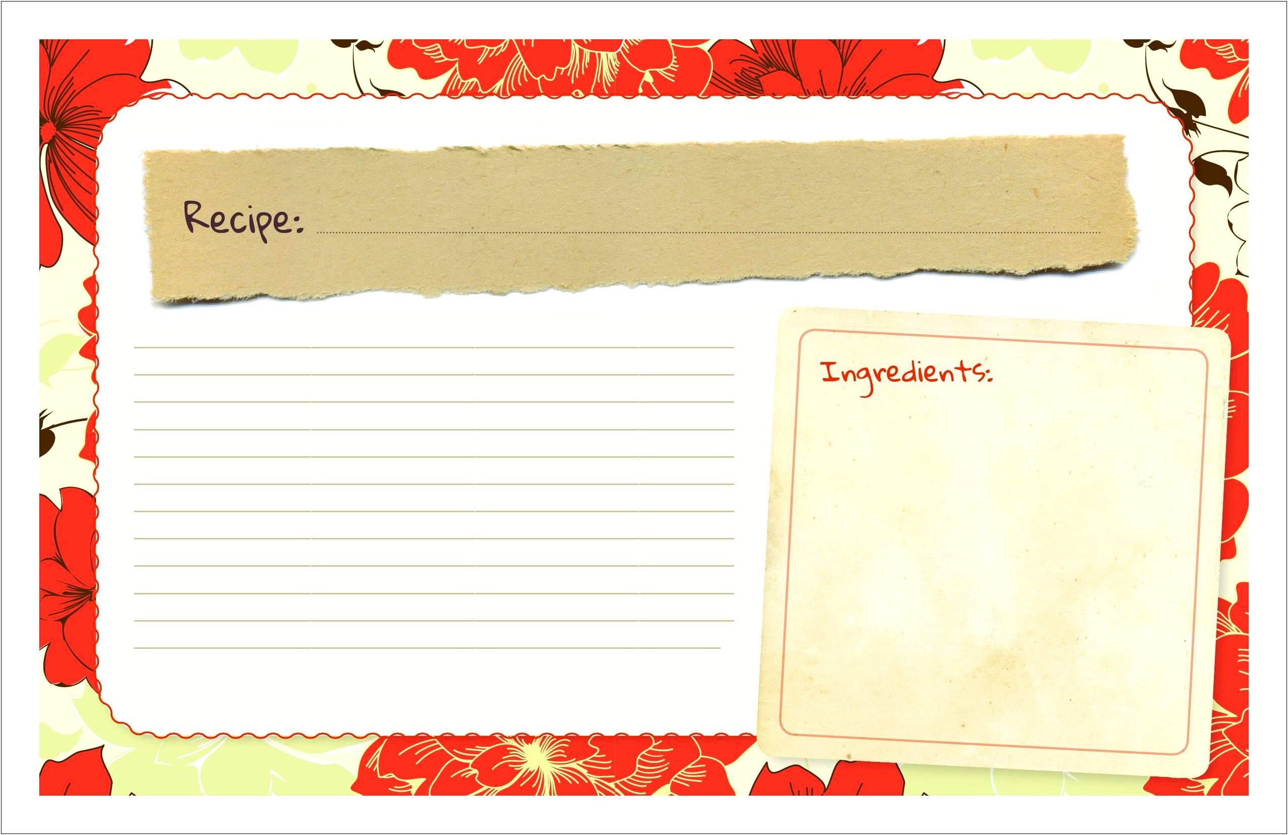 Create Your Own Recipe Card Template