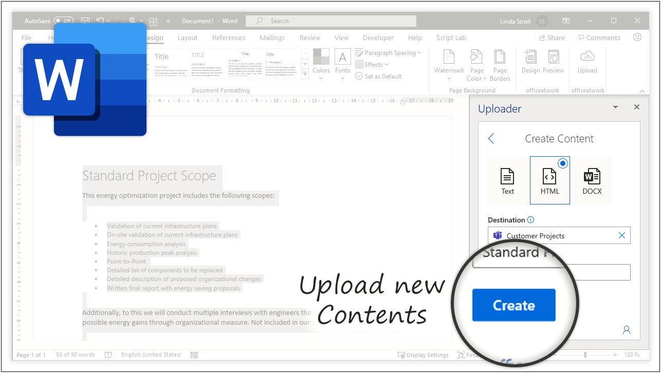 Creating A Word Template In Office 365