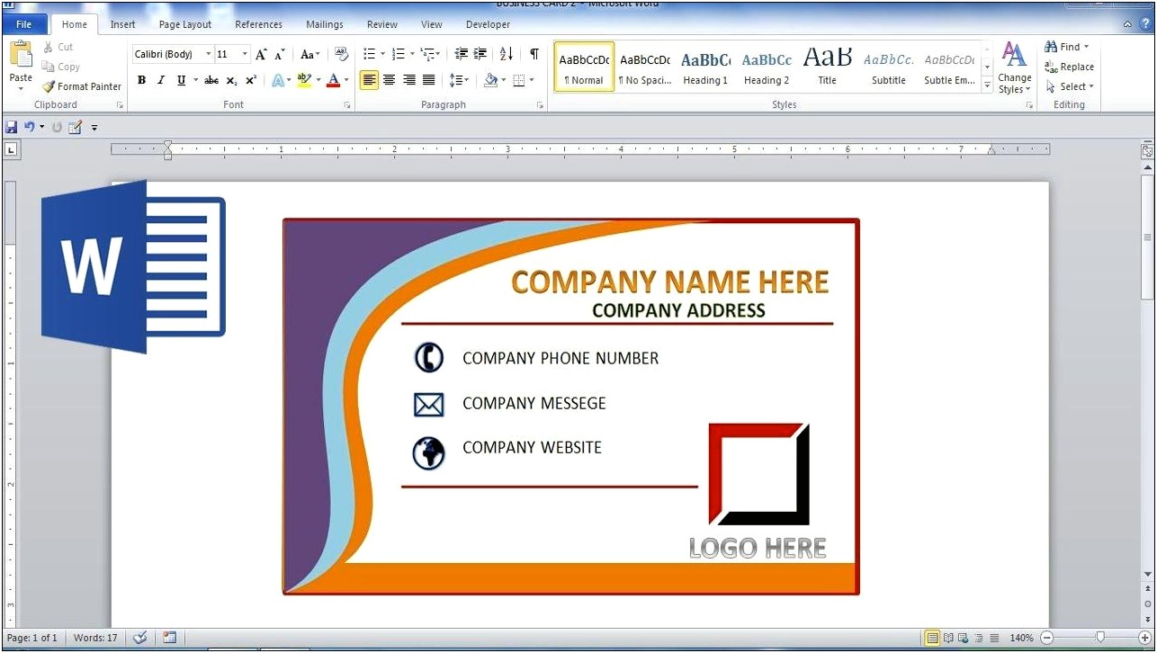 Creating Name Card Template For Meetings In Word