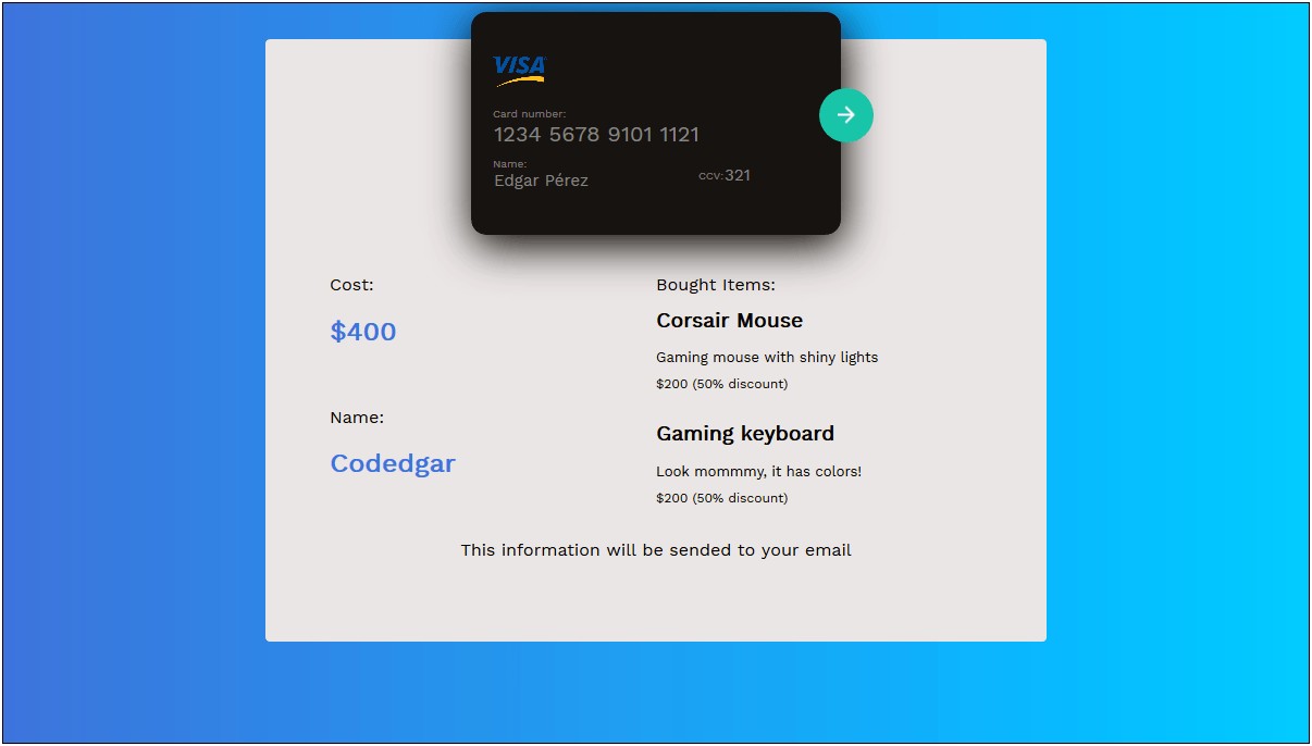 Credit Card Payment Form Html Template