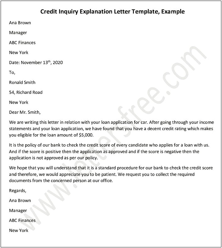 Credit Request Letter To Supplier Template