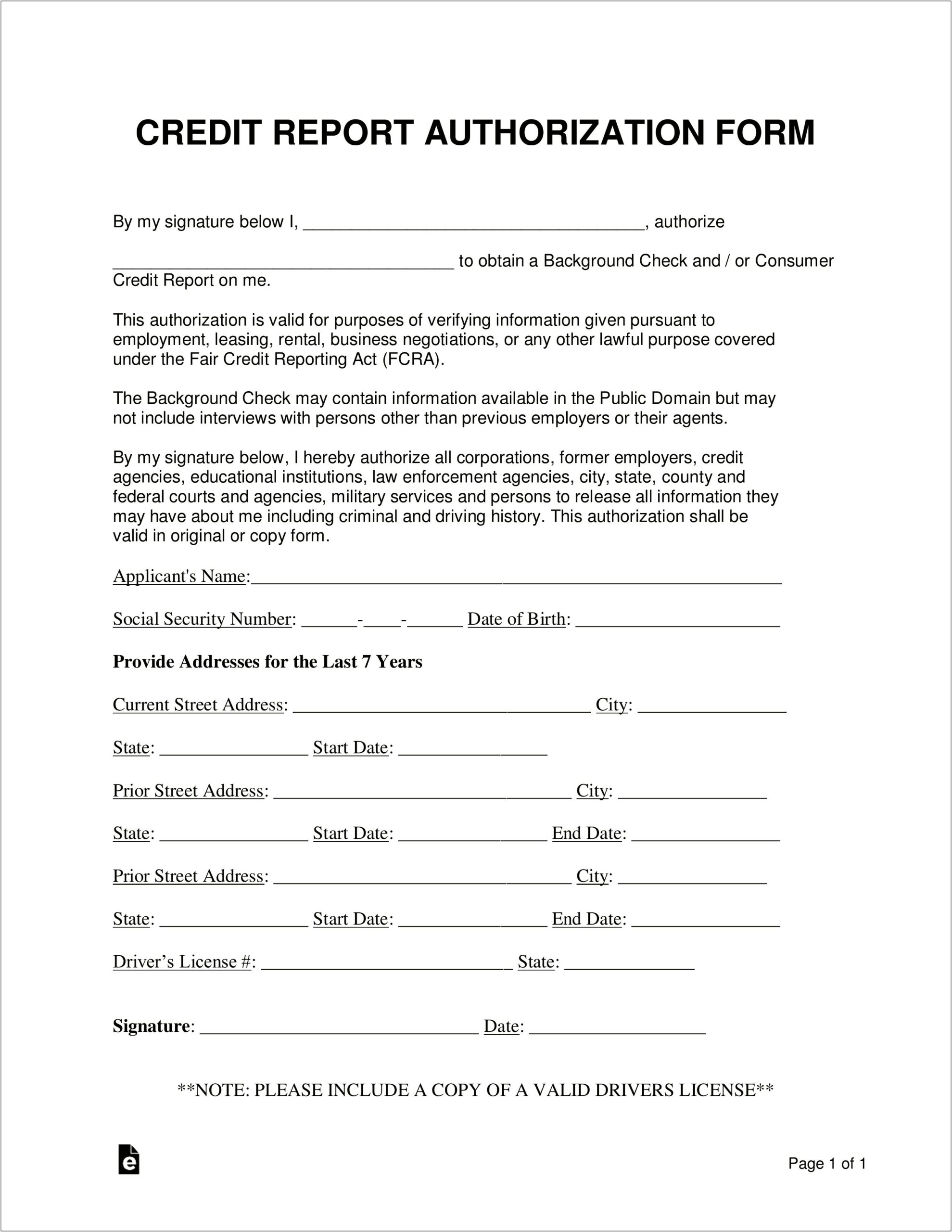 Criminal Records Check Authorization Letter Template