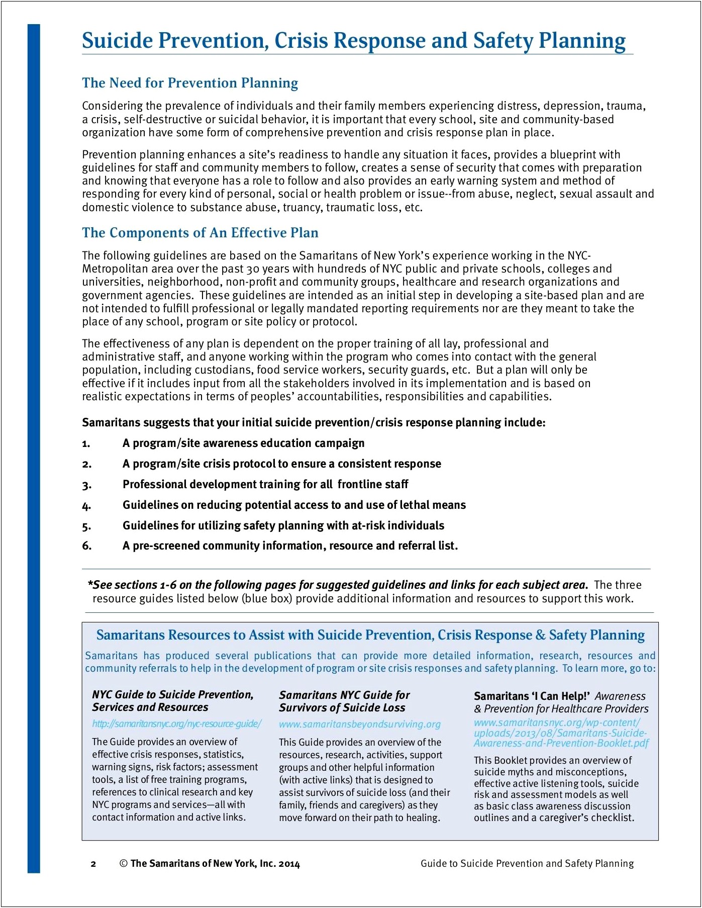 Crisis Prevention And Response Plan Template