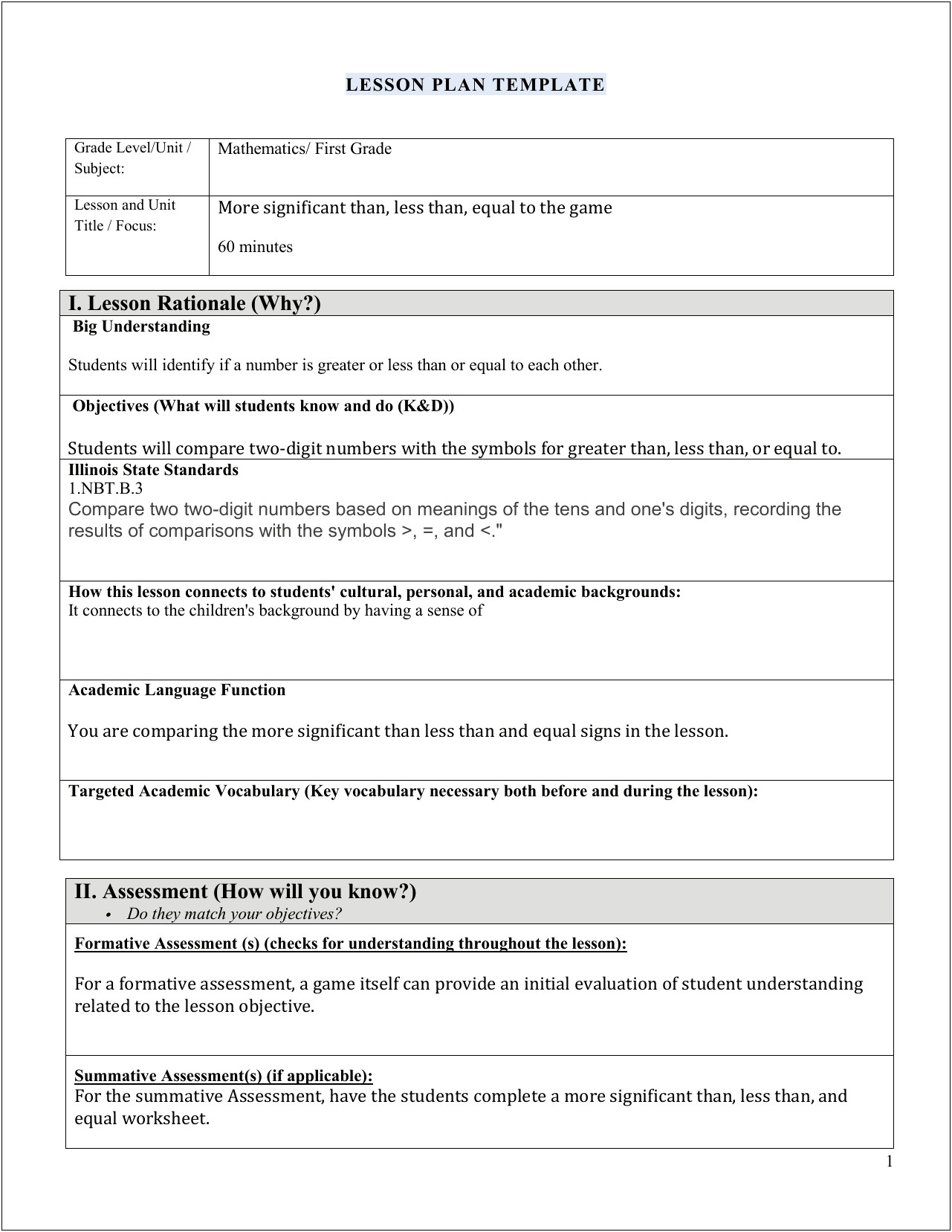 Csun Secondary Education Edtpa Lesson Plan Template