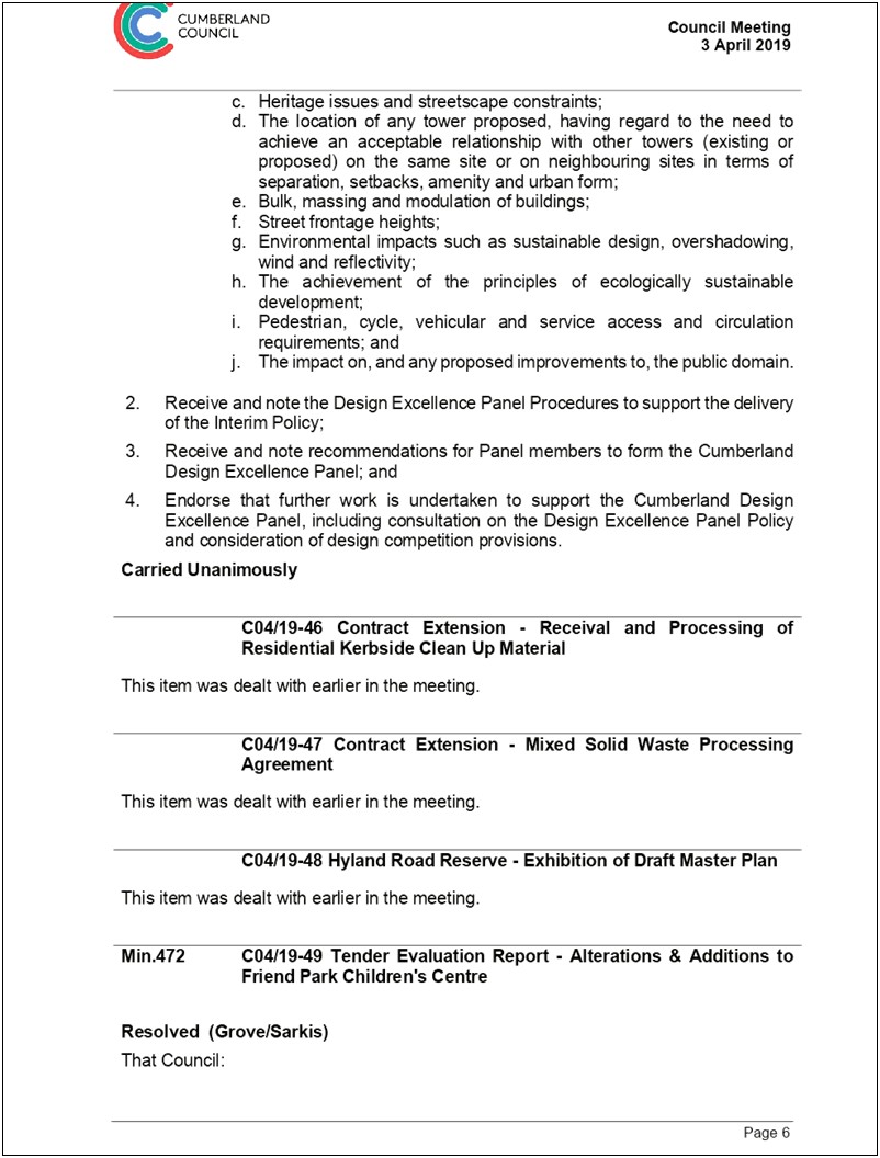 Cumberland Council Waste Management Plan Template