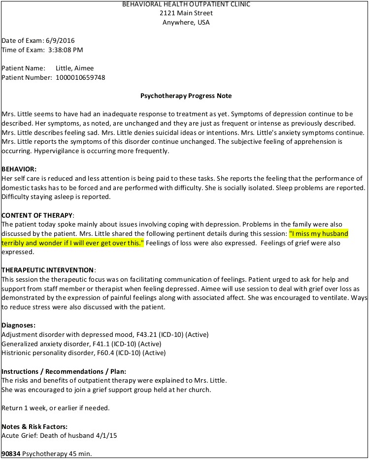 Current Icd 10 Treatment Plan Template