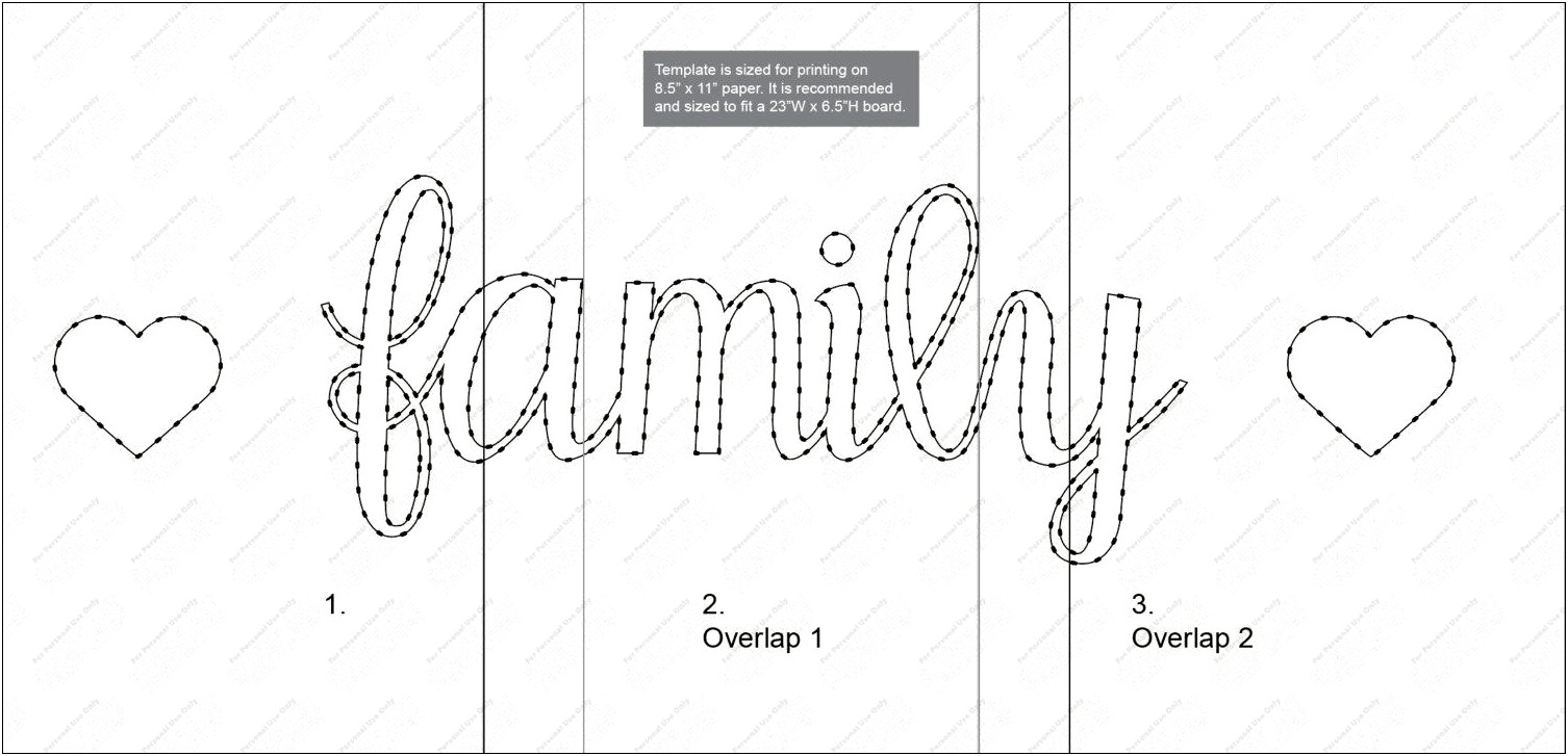 Cursive Letter L String Art Template