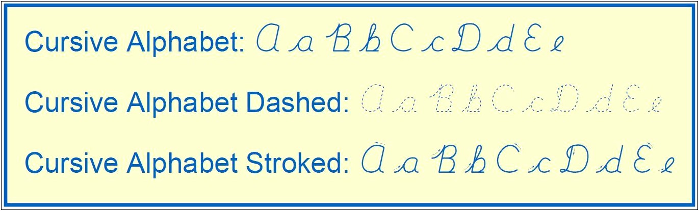 Cursive Letter Template For Third Graders