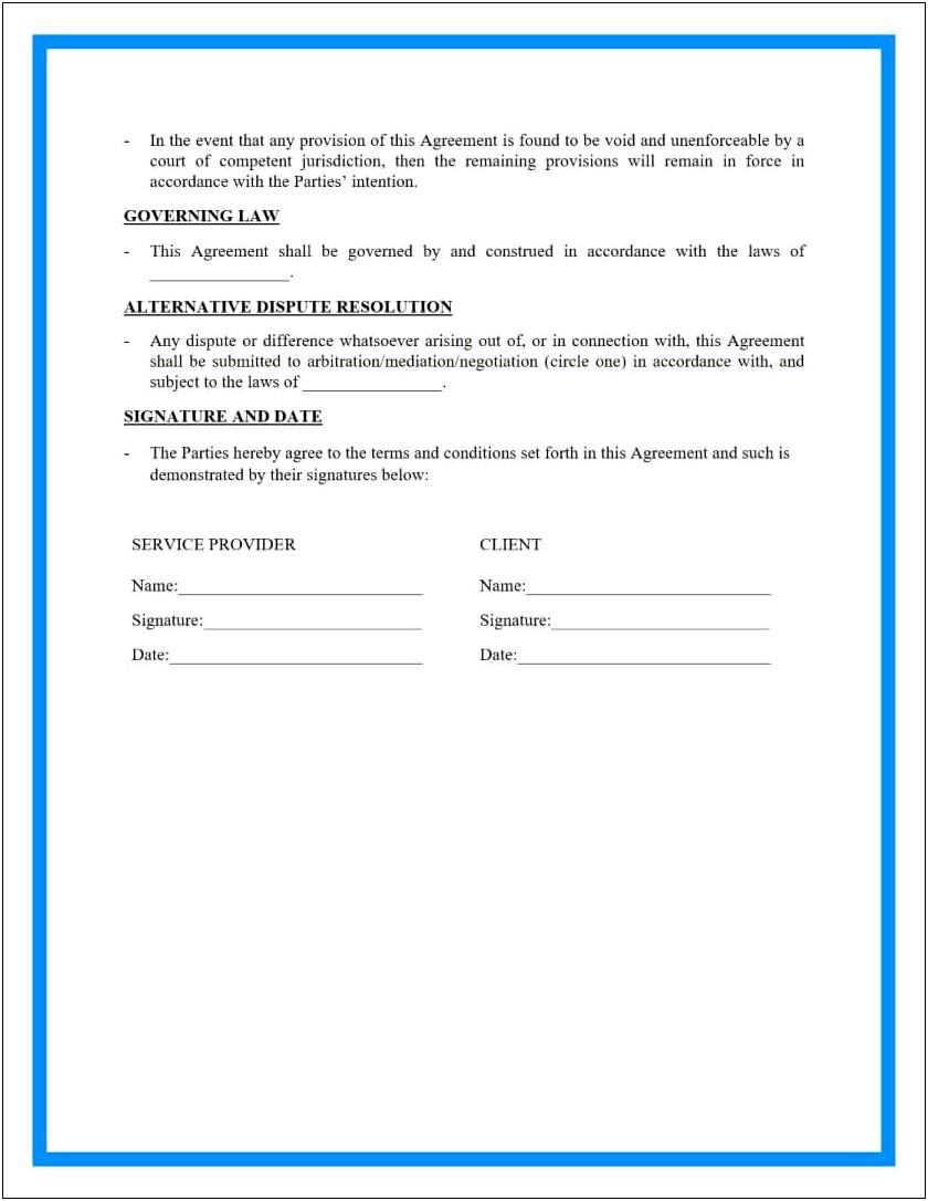 Customer Agreement Set Up Application Form Template Word