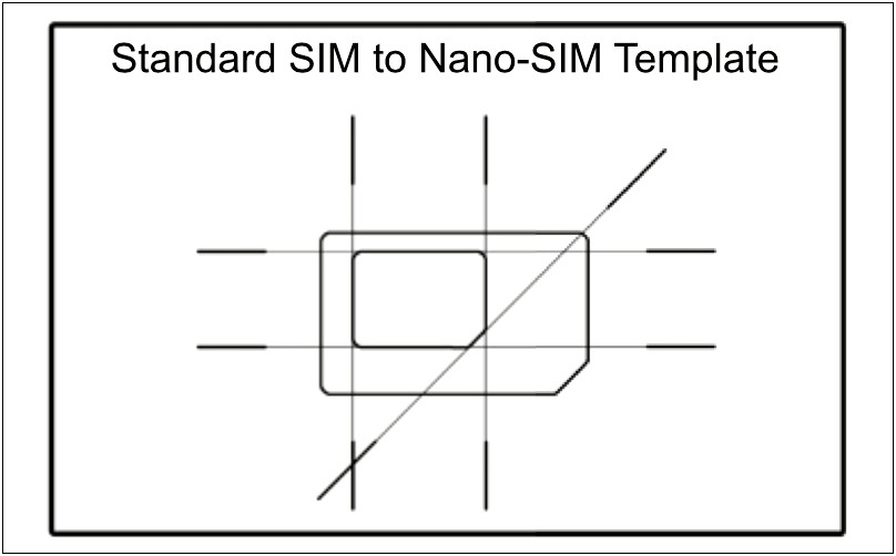 Cut Down Sim Card To Micro Sim Template