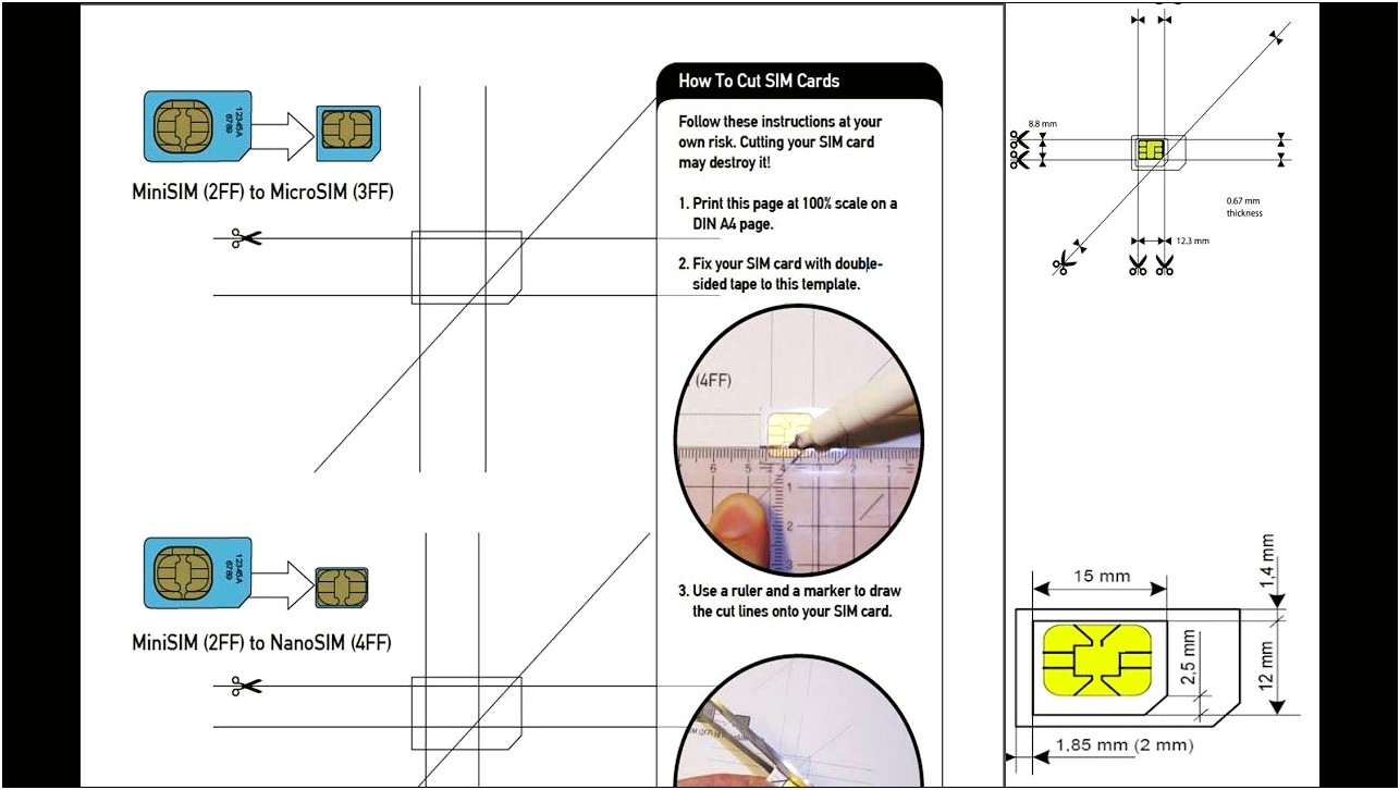 Cut Sim Card To Micro Template