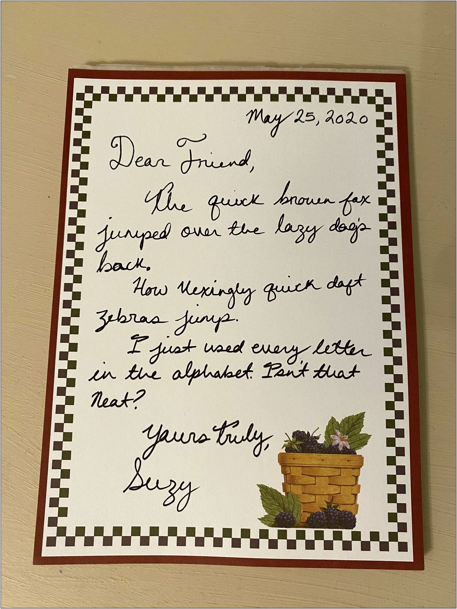 Cute Letter For Best Friend Template