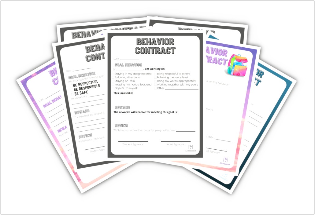 Daily Behavior Plan Template Kindergarten By Task