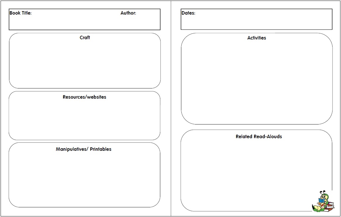 Daily Lesson Plan Template For Toddlers