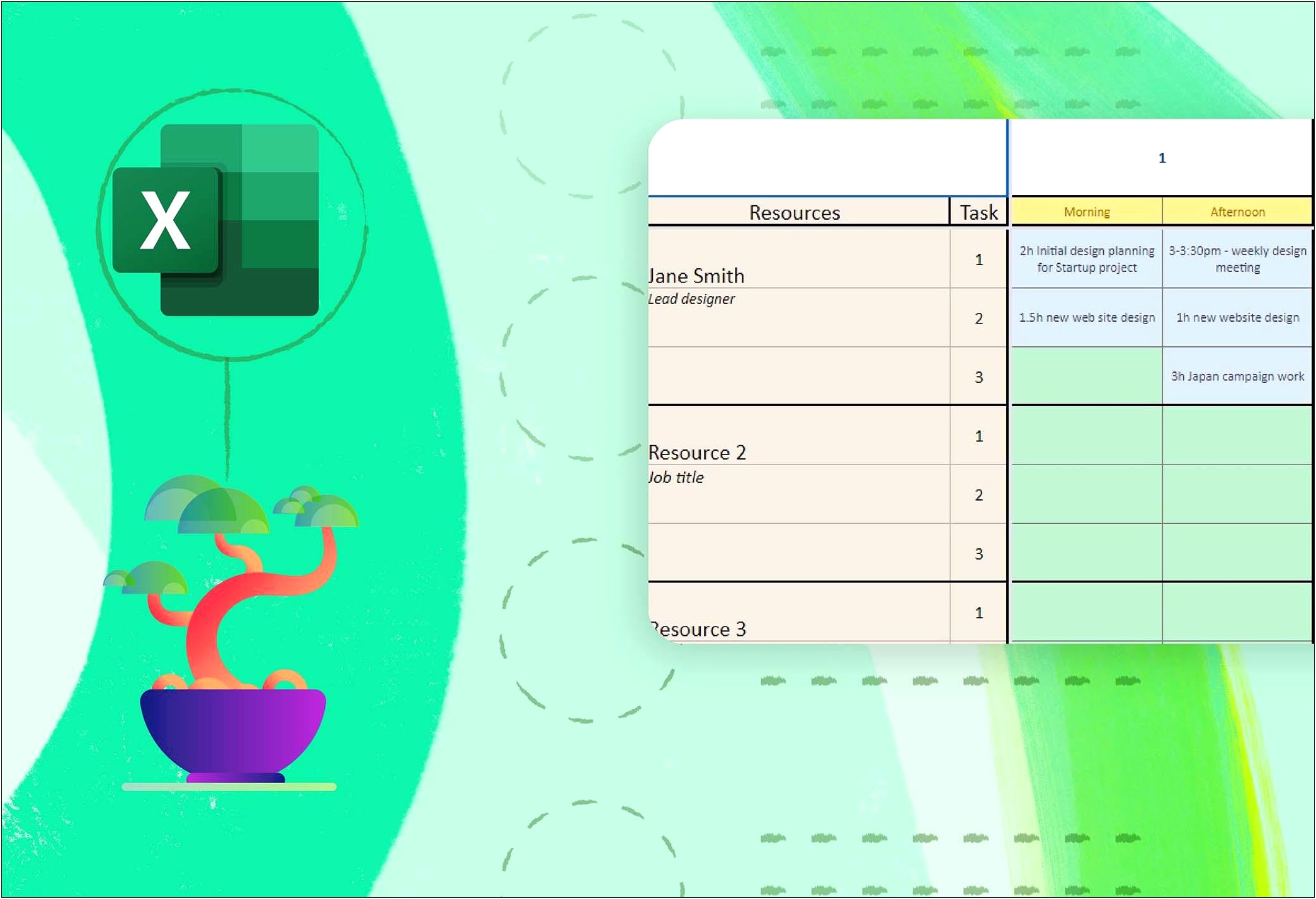 Daily Master Plan Excel Sheet Template