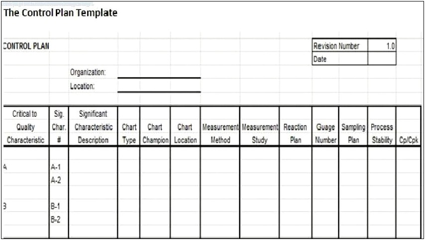 Data Collection Plan Six Sigma Template