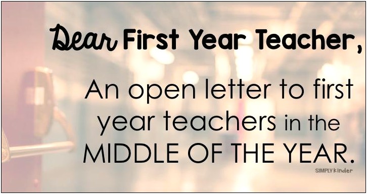 Dear First Grade Teacher Letter Template