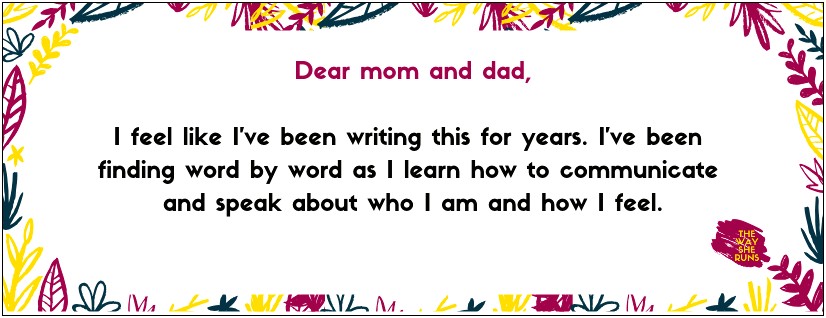Dear Mom And Dad Letter Template