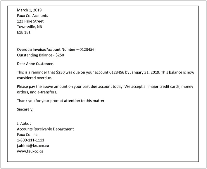 Debt Recovery Letter Template To Client