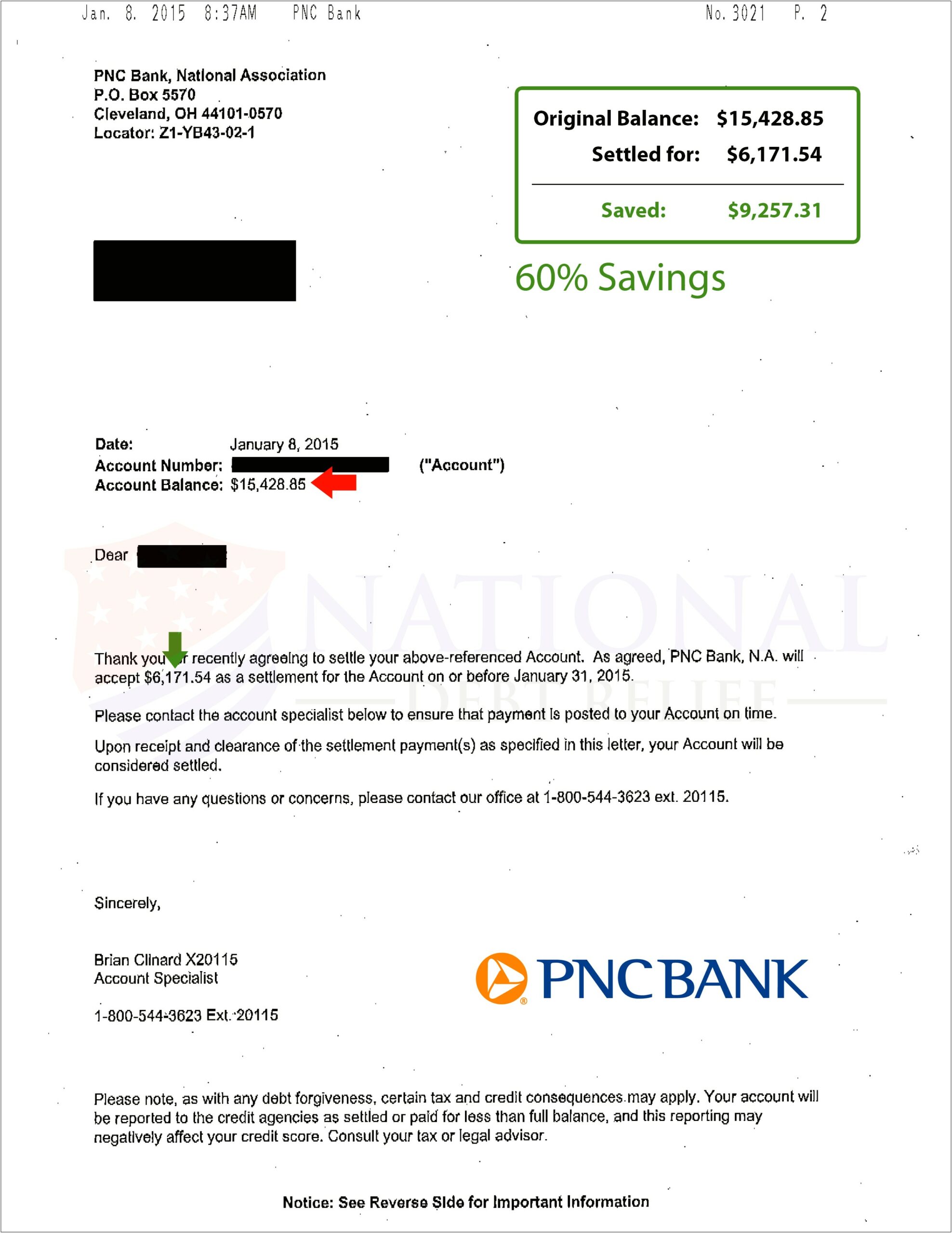 Debt Settlement Letter Paid In Full Template