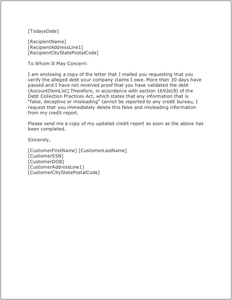 Debt Validation Letter Template Rich Dad Poor Dad