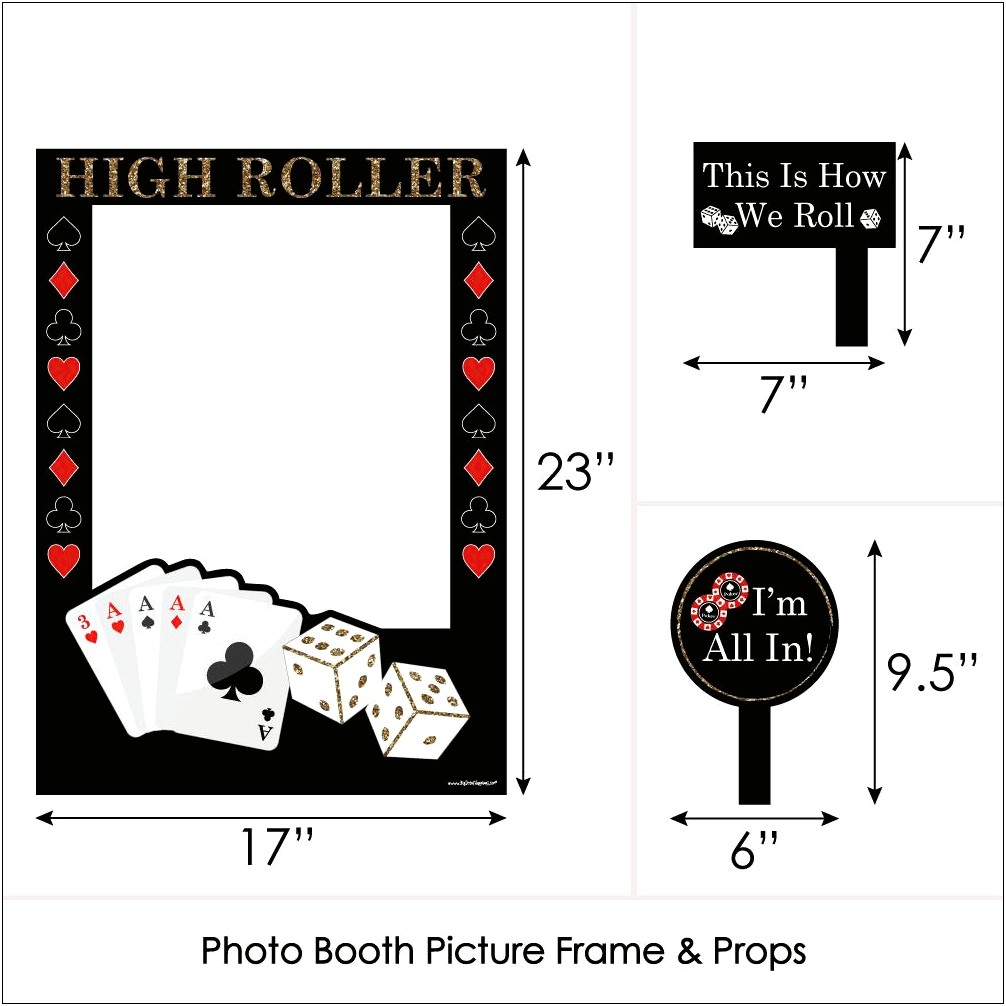 Deck Of Cards Photo Booth Picture Frame Template