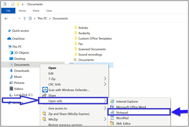 Define Word Templates In File Explorer