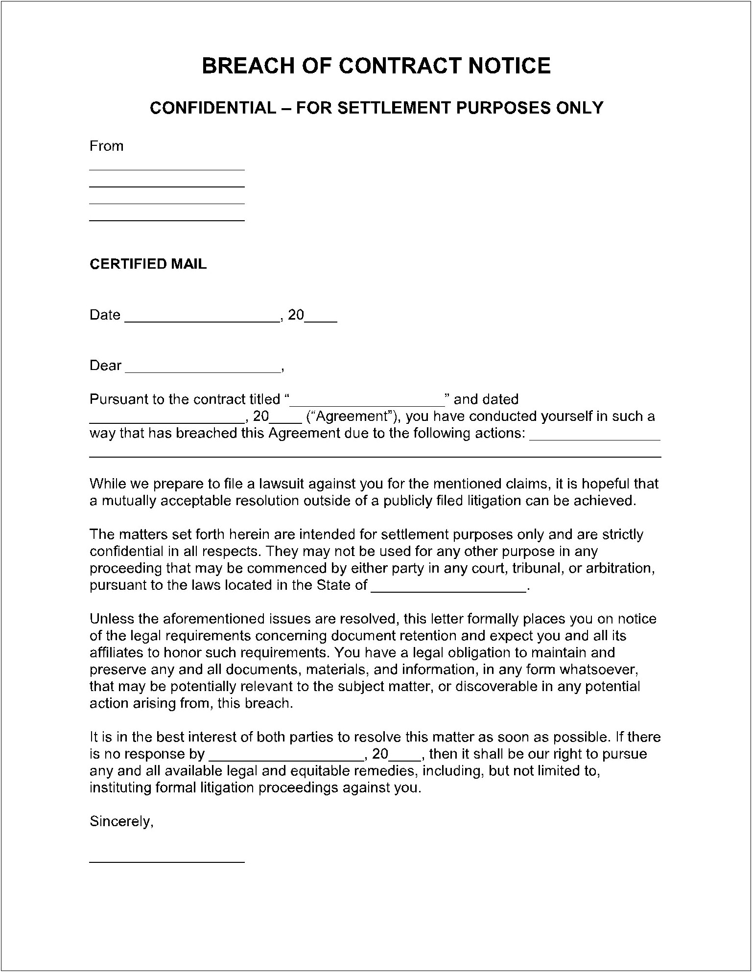 Demand Letter Template For Car Accident