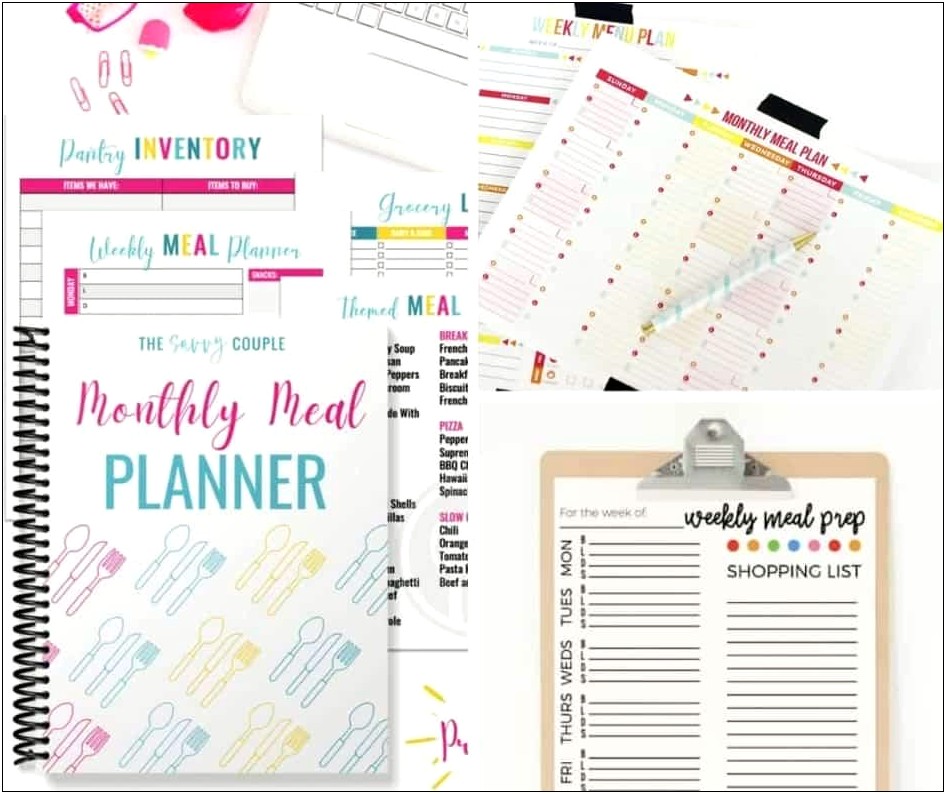 Dinner Plan Template Items To Buy